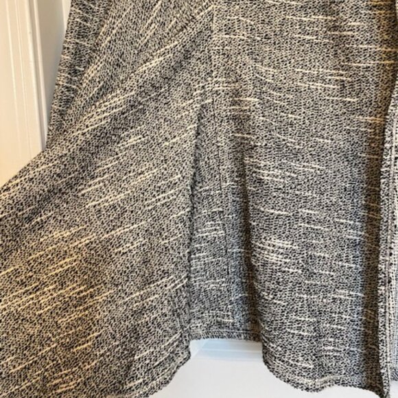 Max Studio Weekend 100% Cotton Hooded Open Cardigan Asymmetrical Black White S - Picture 8 of 16